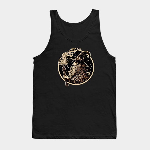 Wizard Flaming Torch Tank Top by katzura